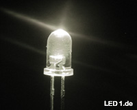 12V-LED 5mm white 6000mcd