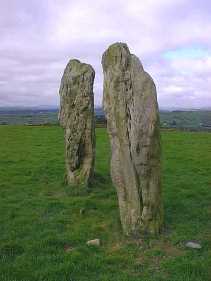 Standing stones - typical of those found around the locality